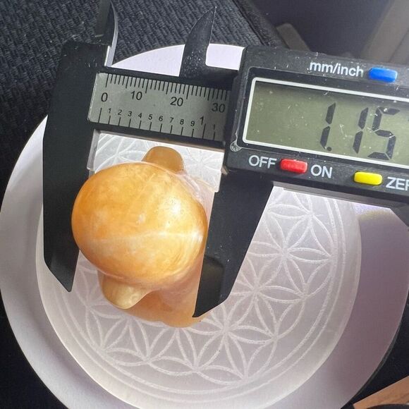 Yellow Calcite Crystal Ghost Carving‎ - Picture 11 of 13